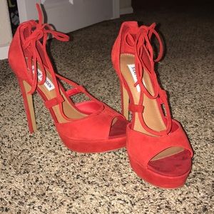 Red Steve Madden heels. Size 8.5